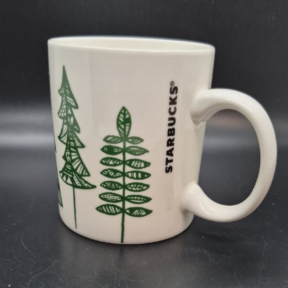 Starbucks Forest Green and White Mug